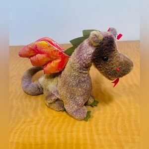 1998 TY Scorch Beanie Baby Dragon Plush Vintage